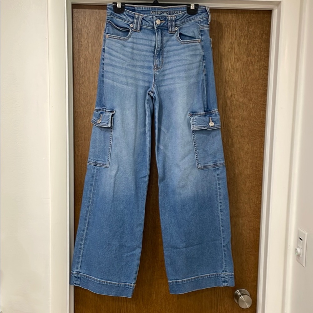 American Eagle Cargo Blue Jeans